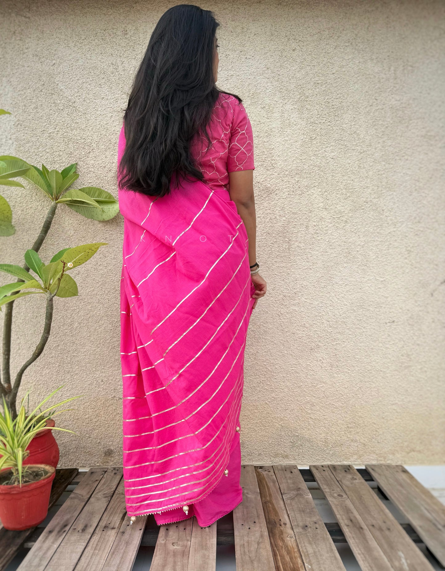 Rose Faluda Saree