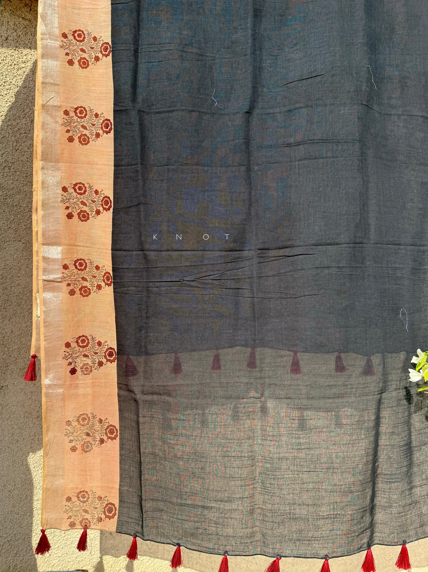 Black Linen Dupatta