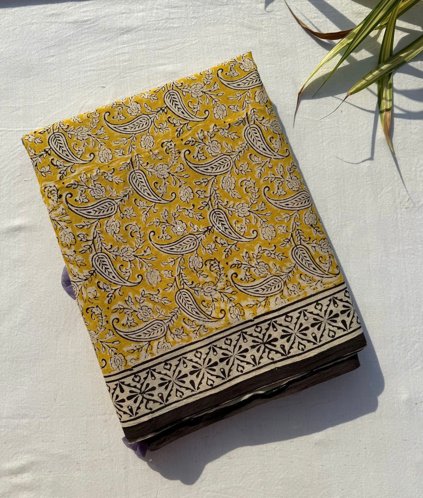 Ochre Paisley Saree