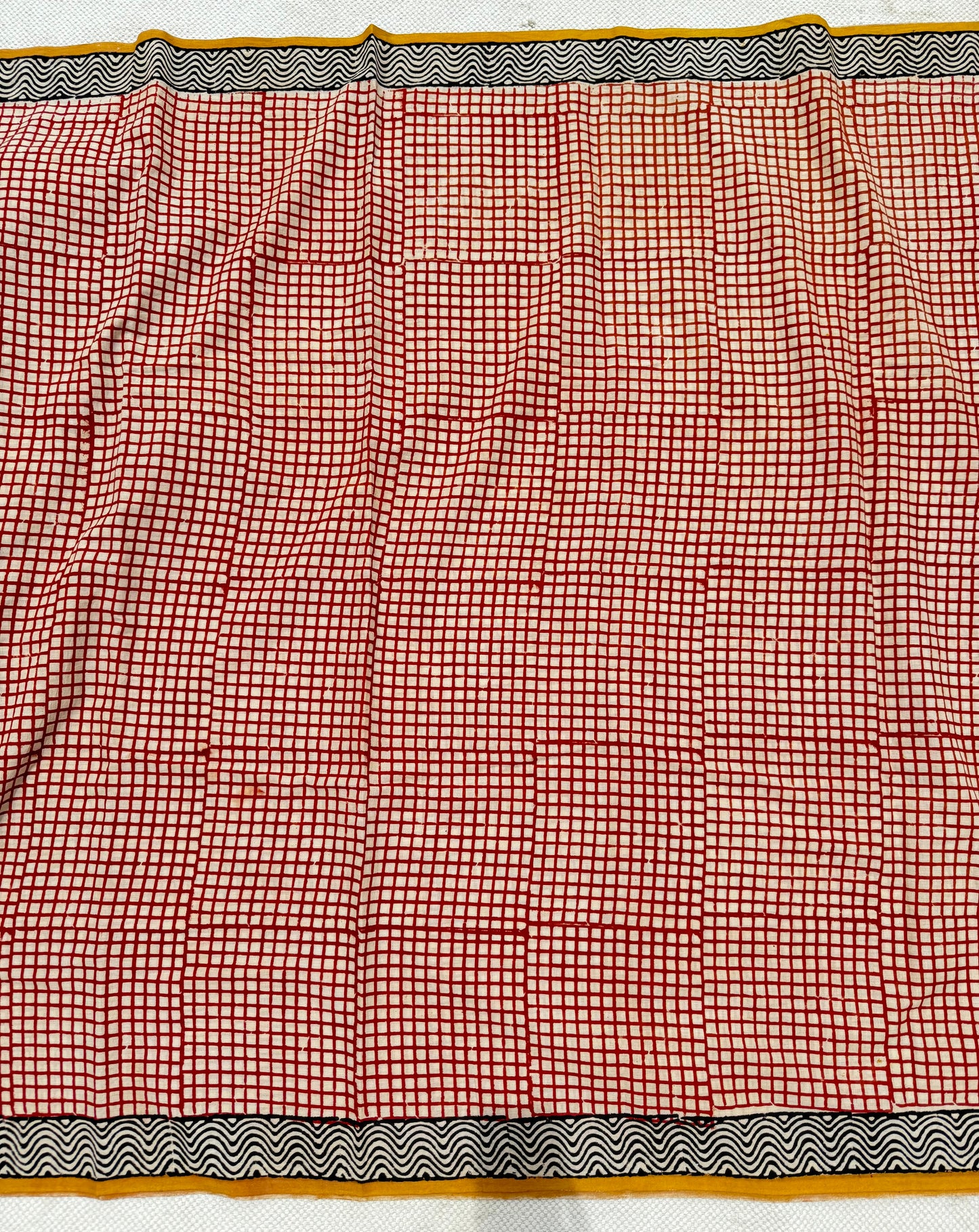 Red Graph Saree