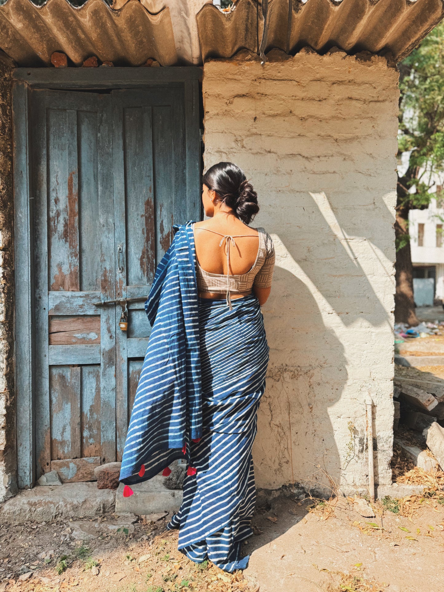 Dual Stripe Saree