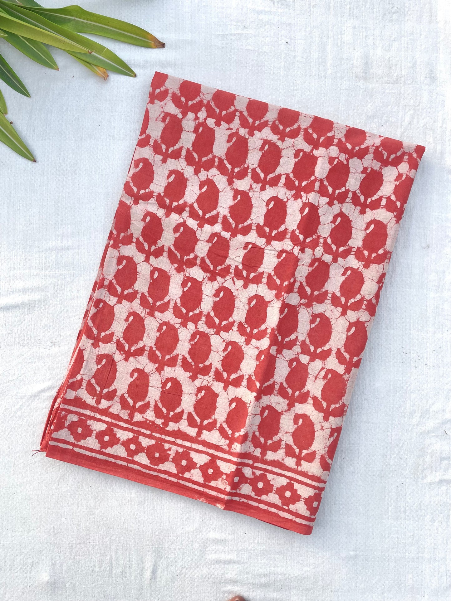 Peach Paisley Saree