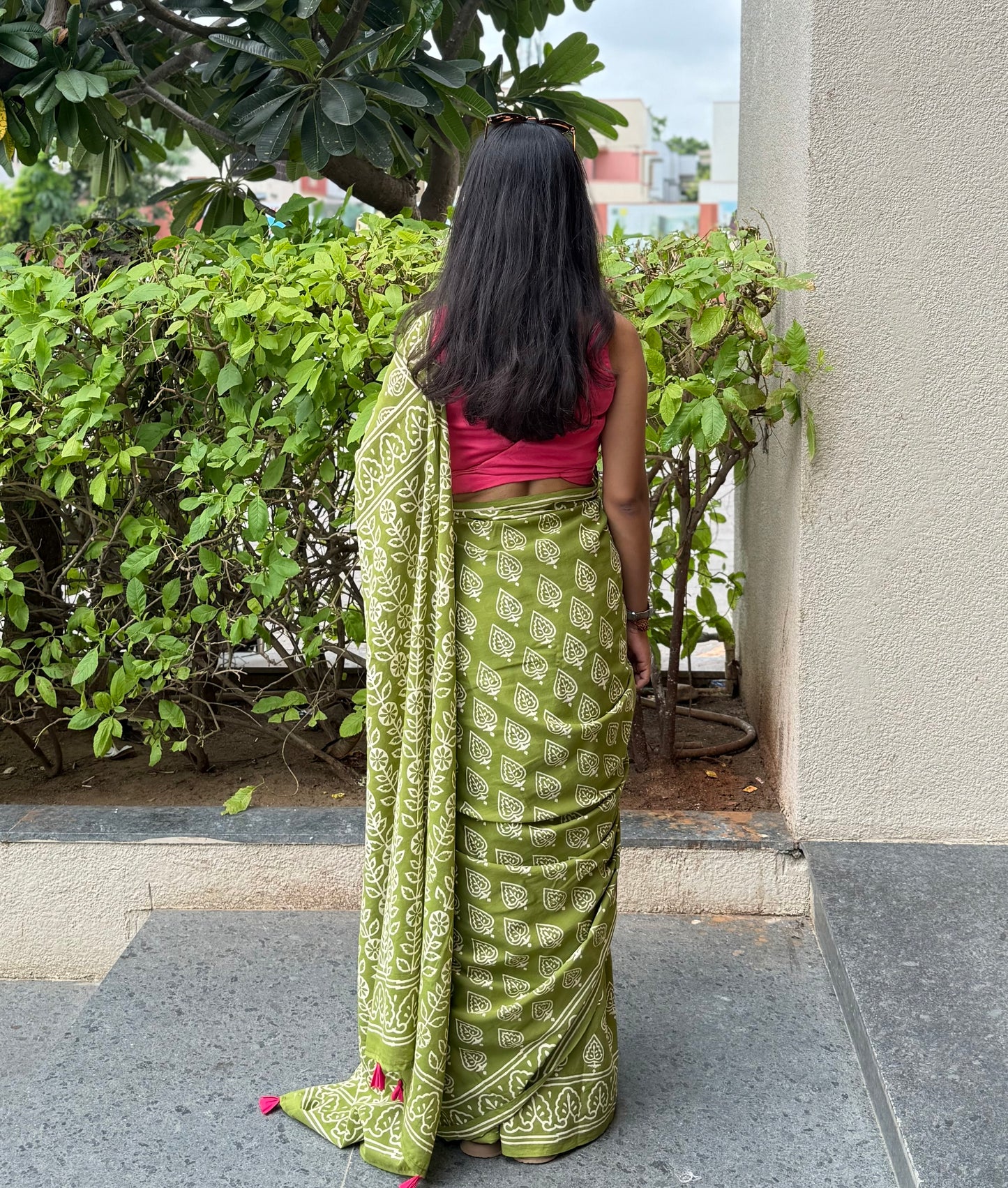 Green Tulip Saree