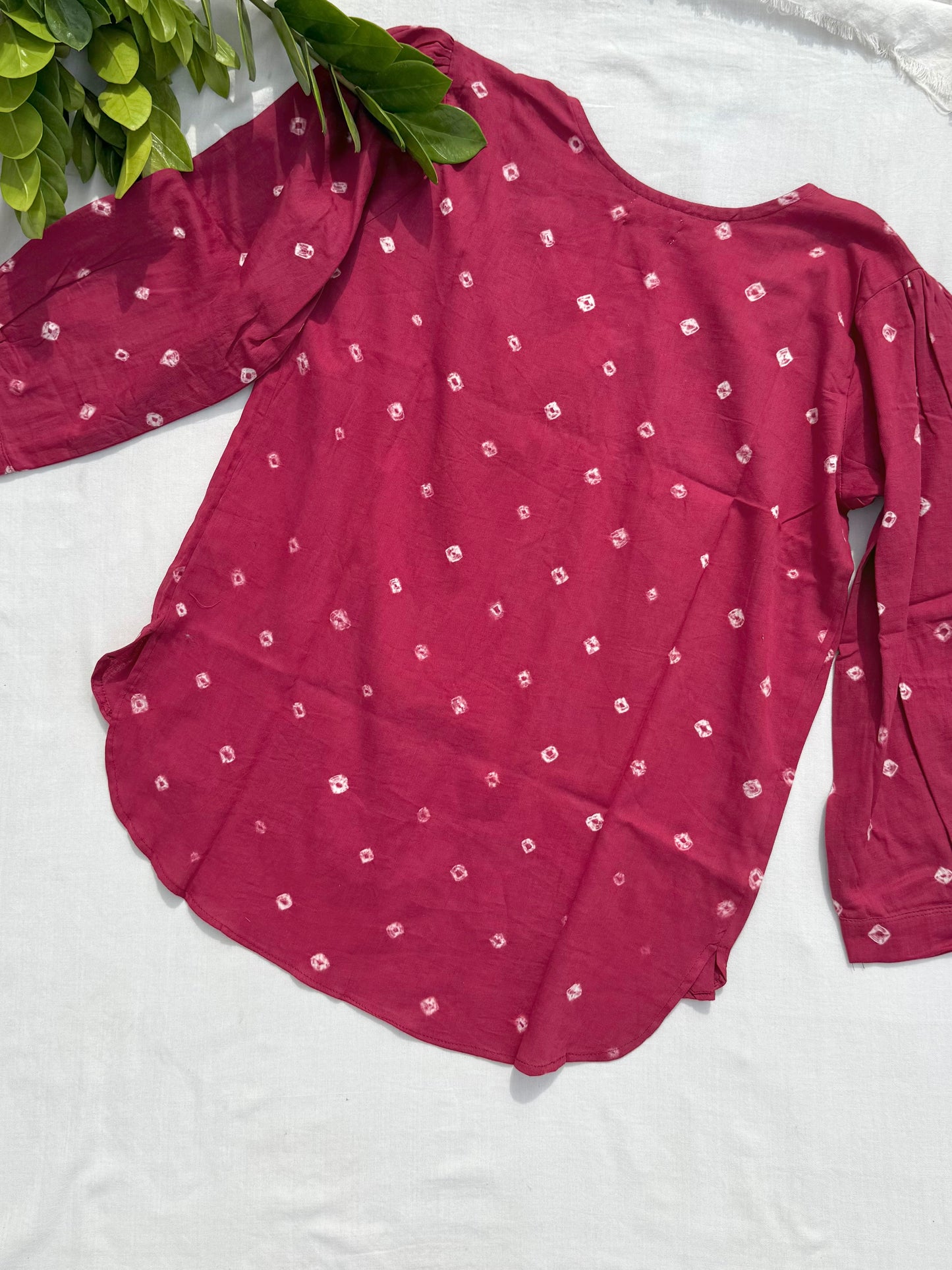 Cherry Bandhani top