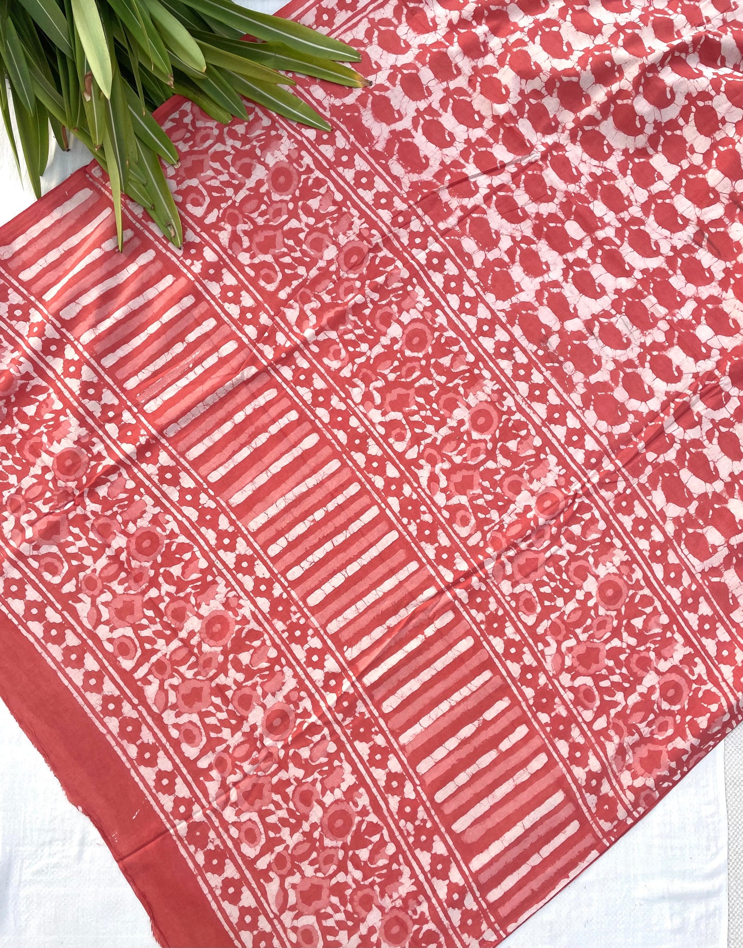 Peach Paisley Saree