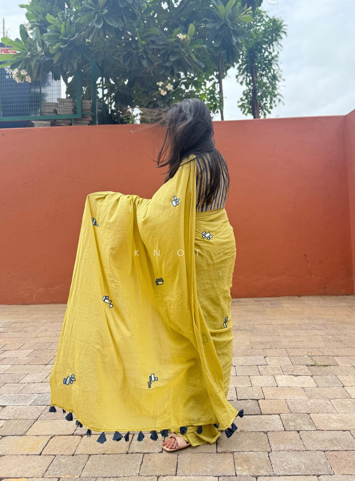 Lime Saree