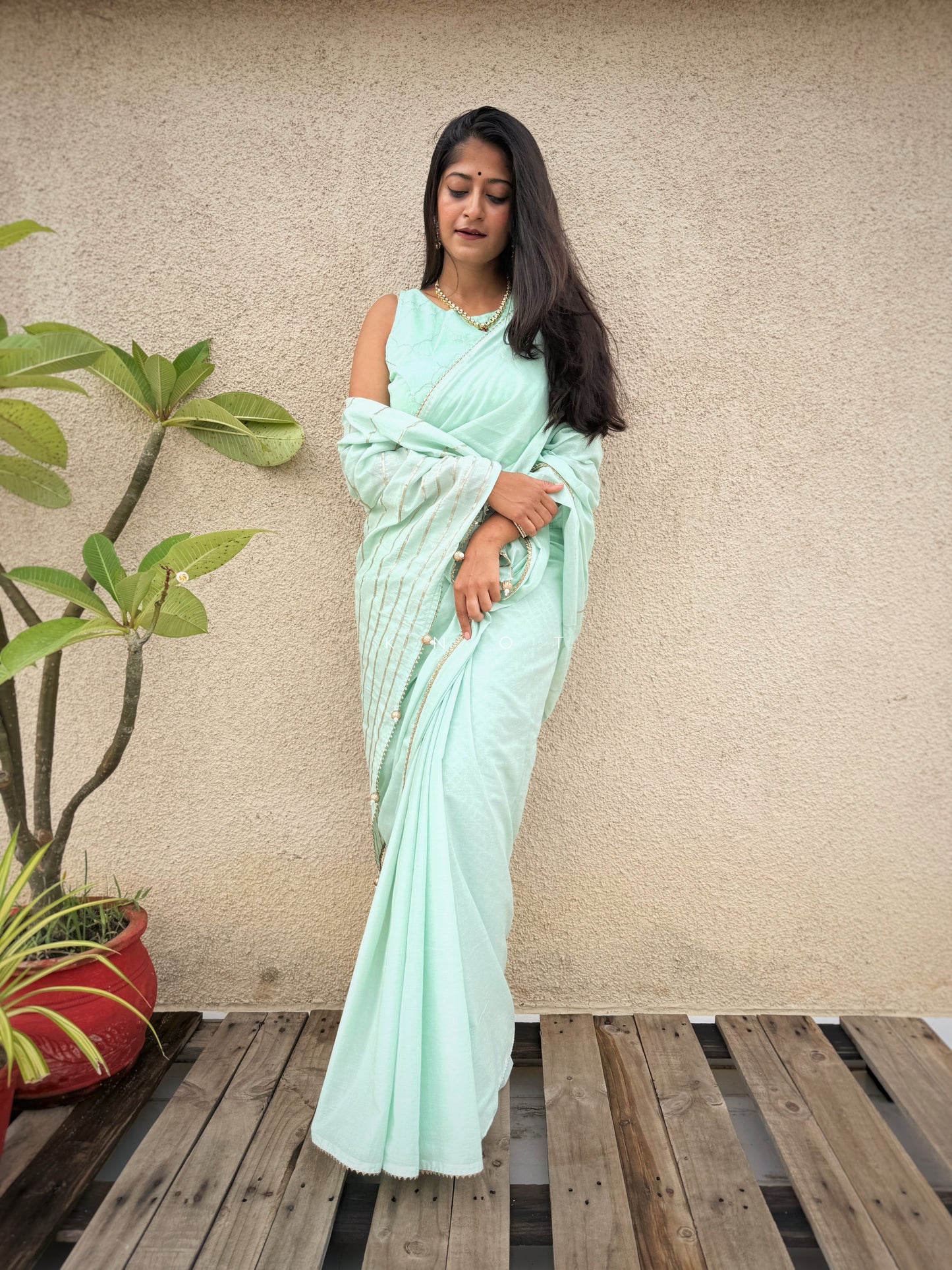 Pista Barfi Saree