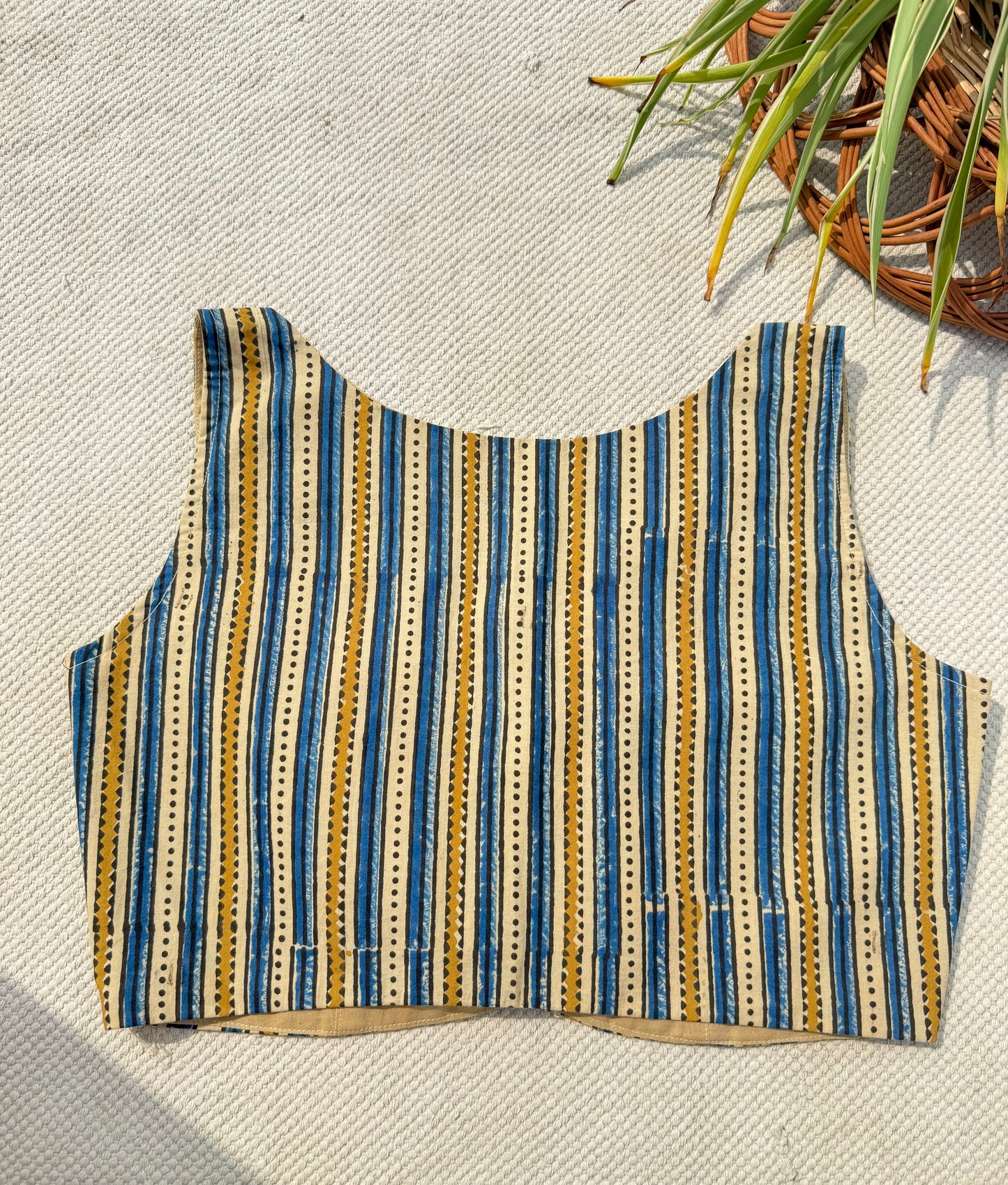 Ajrakh Stripe Blouse