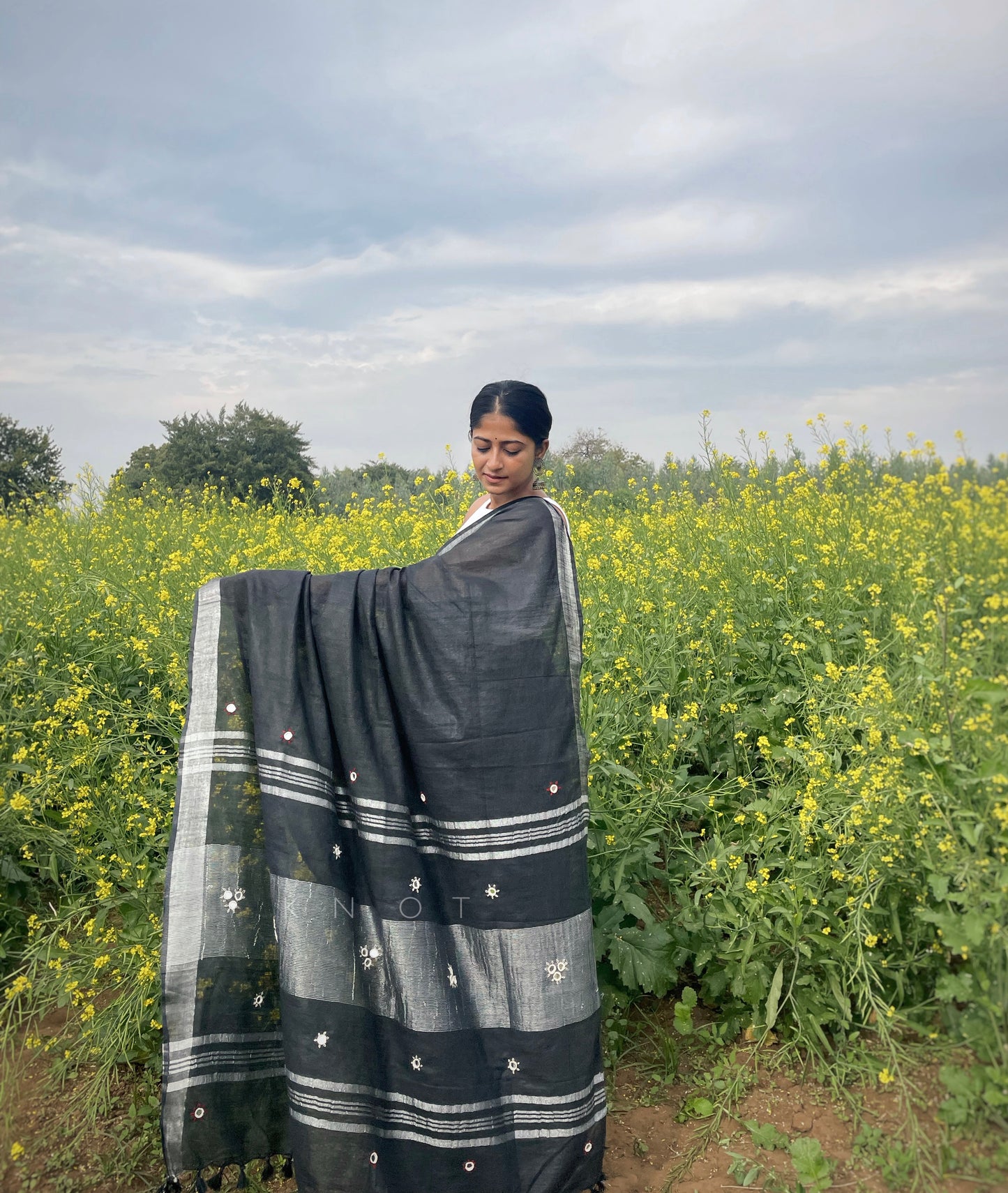 Black Slate Saree