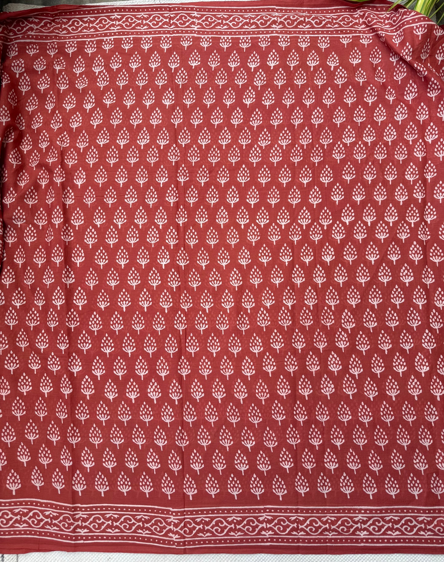 Rust Cone Saree