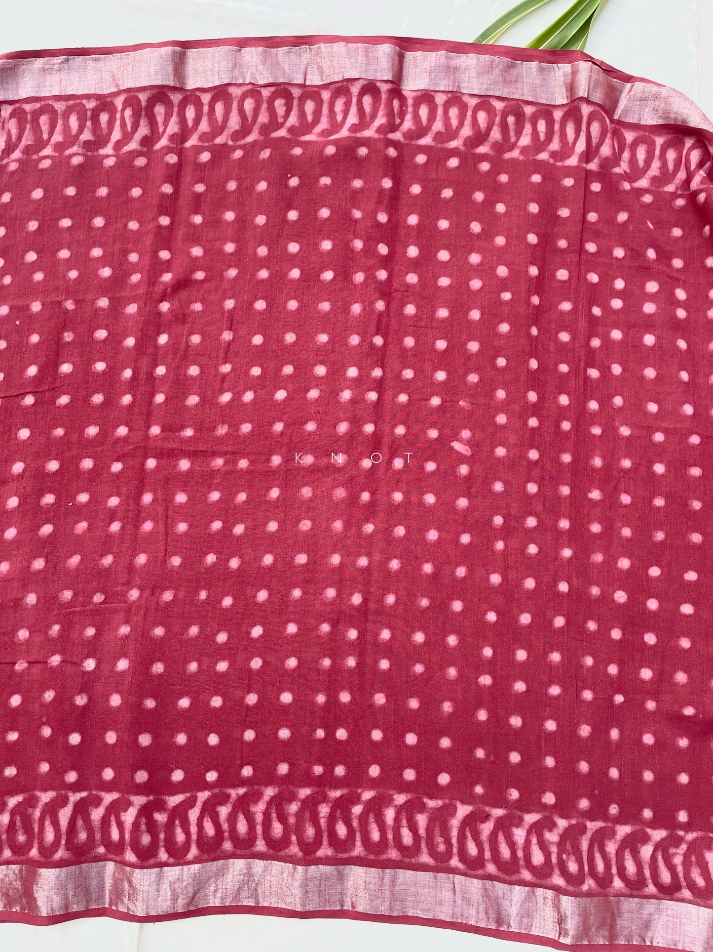Brick Polka Saree