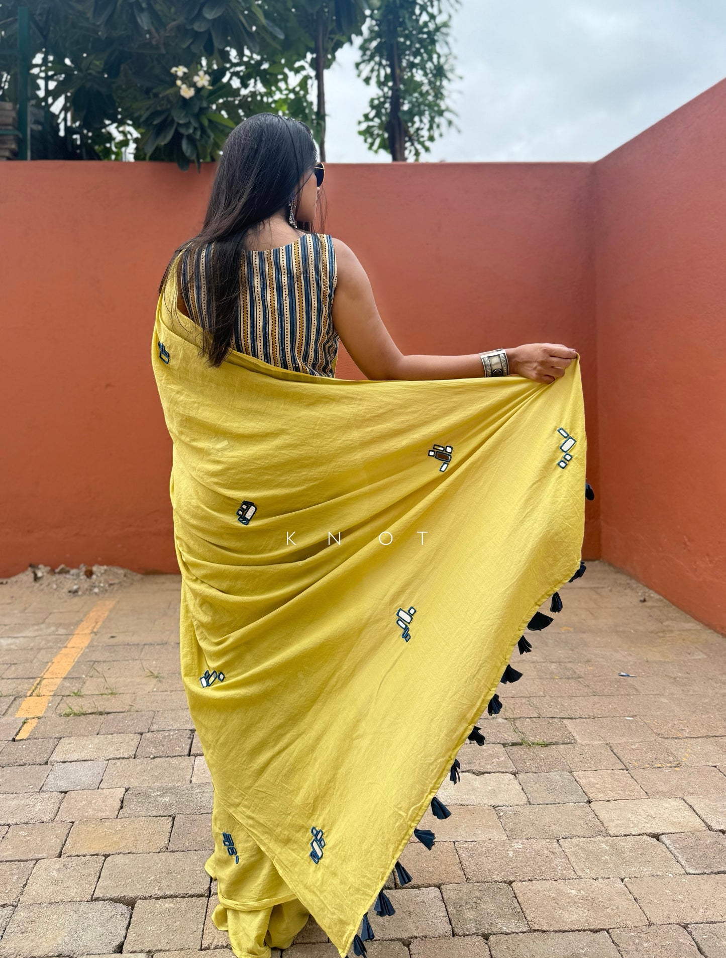 Lime Saree