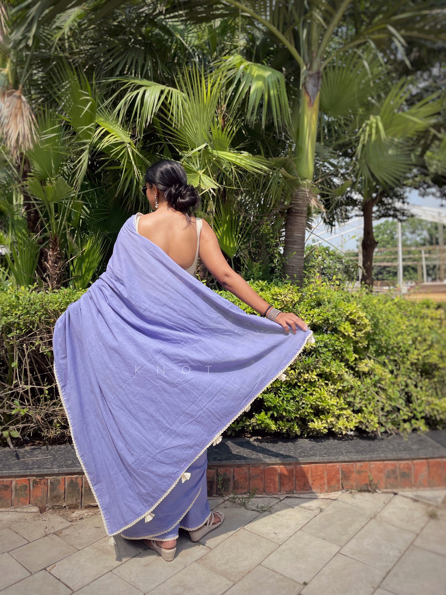 Lavender Saree