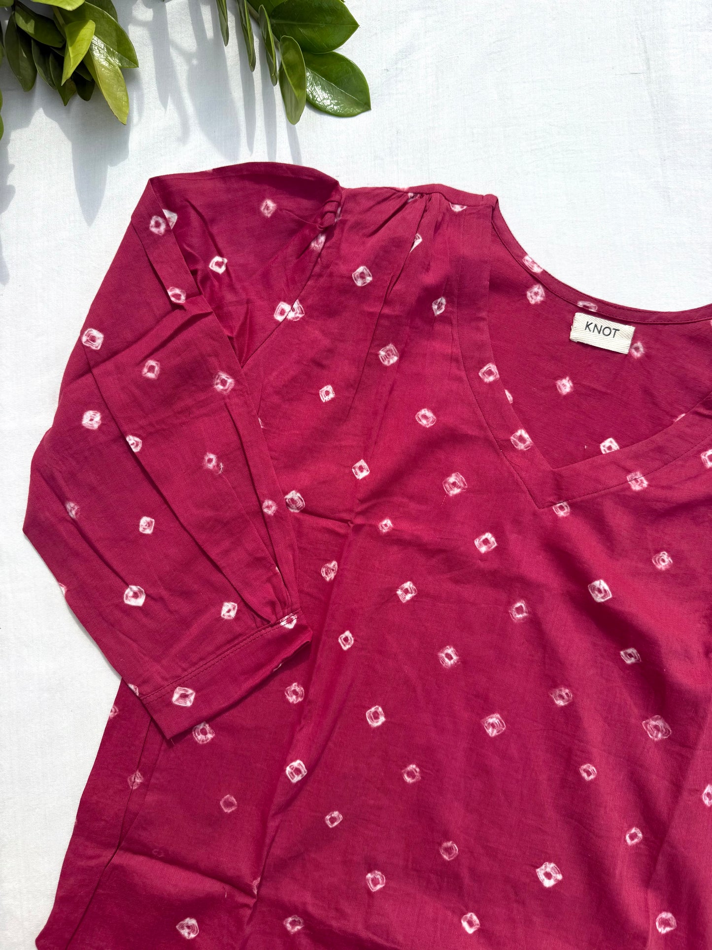 Cherry Bandhani top