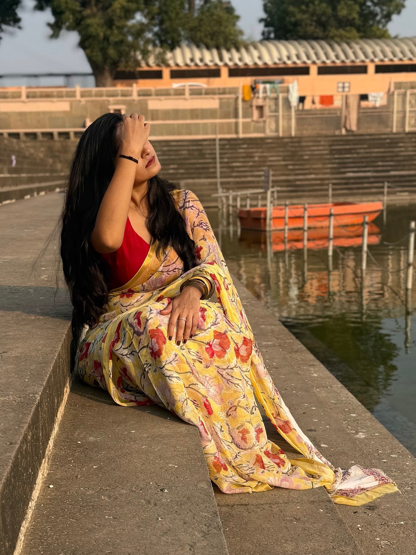 Misted Lemon Saree