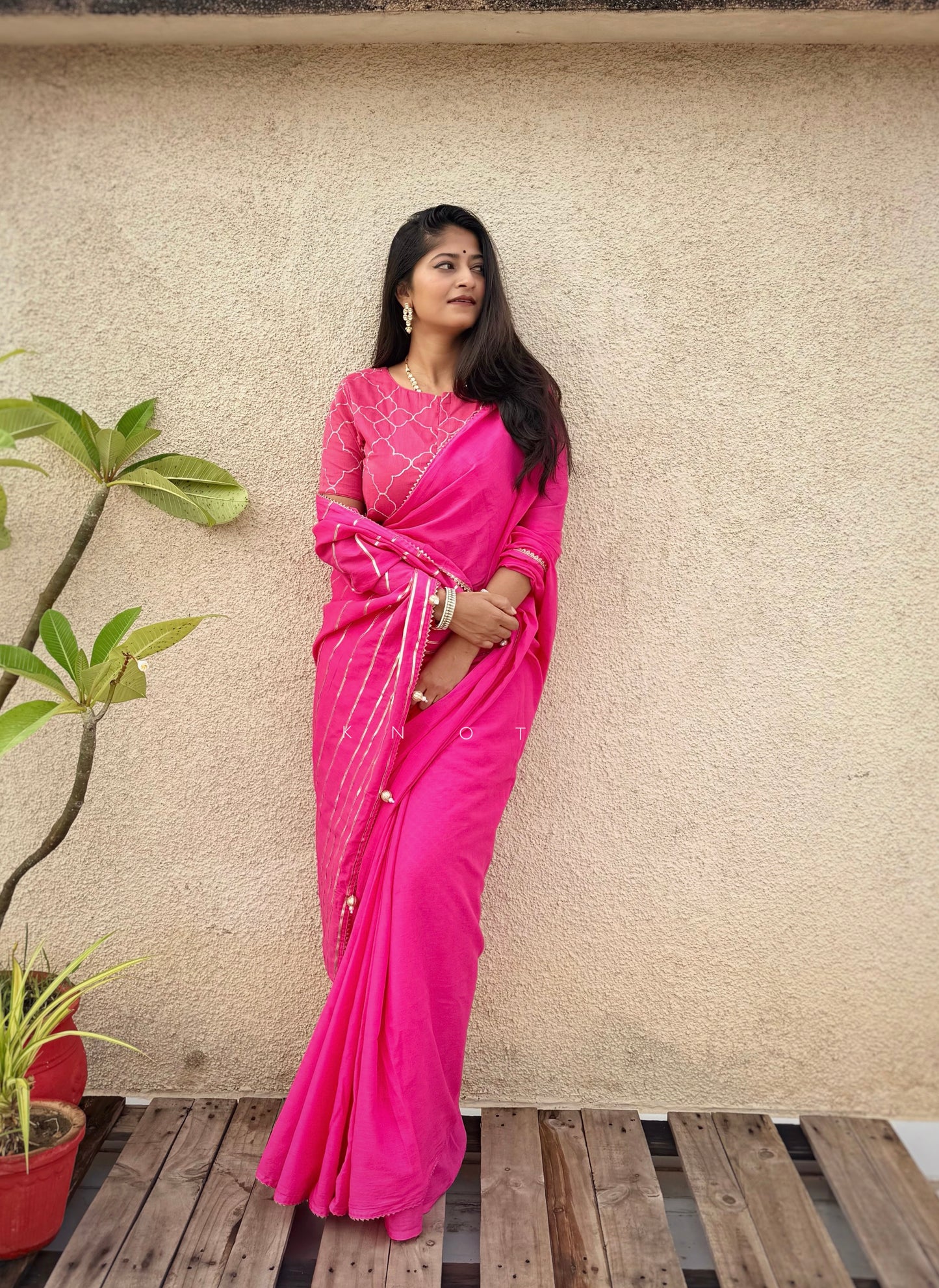 Rose Faluda Saree