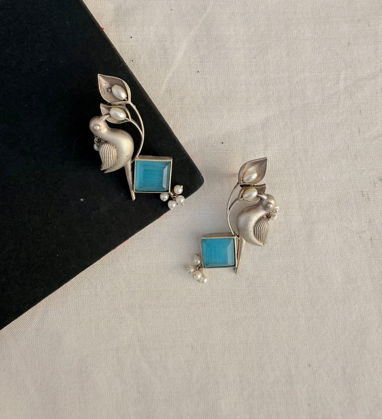 Aqua Bird Earrings