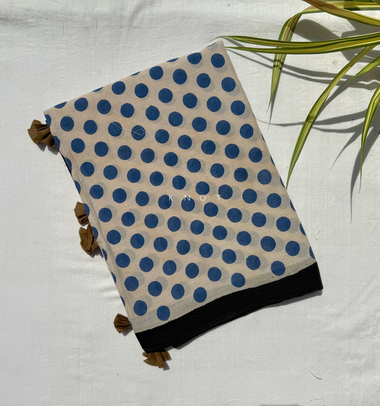 Cobalt Polka Saree