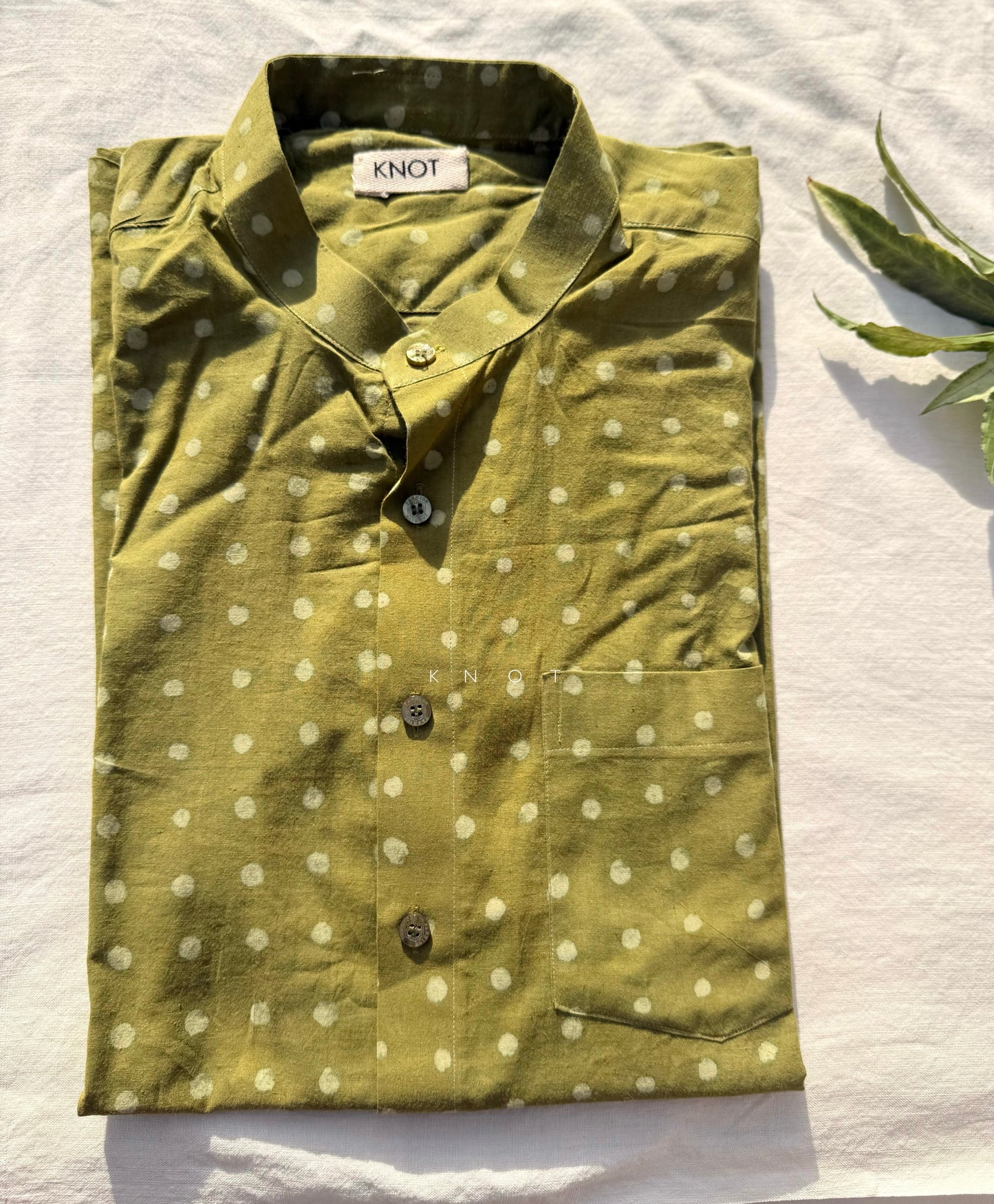 Olive Polka Shirt