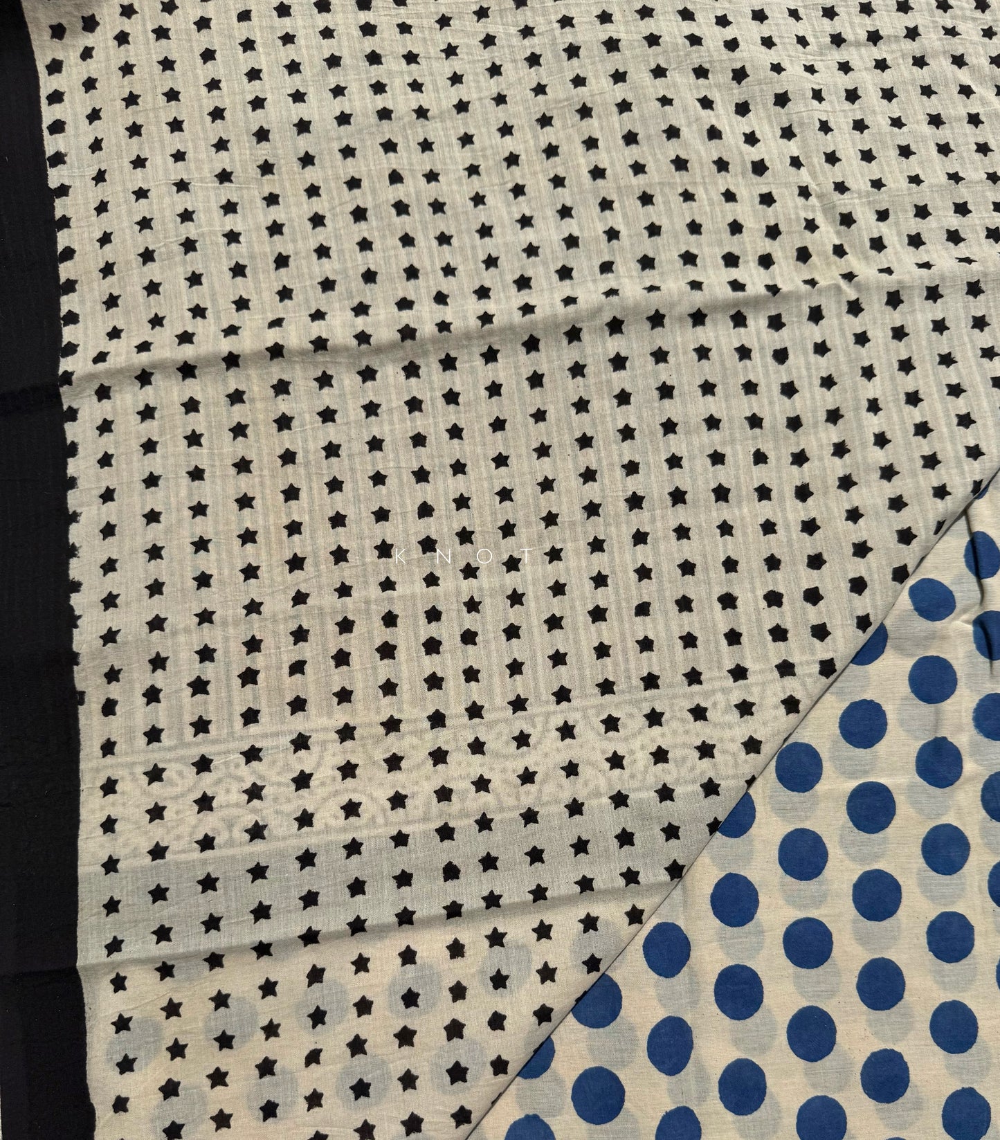 Cobalt Polka Saree