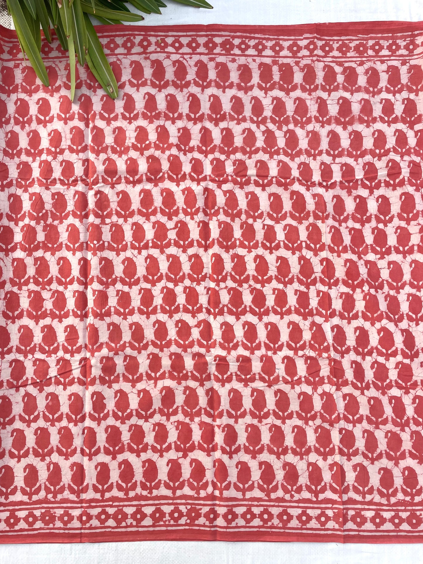 Peach Paisley Saree