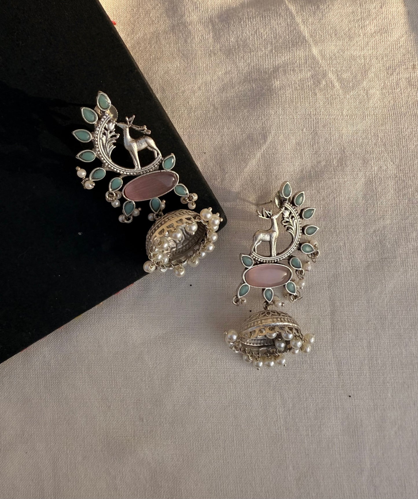 Aqua Deer Earrings