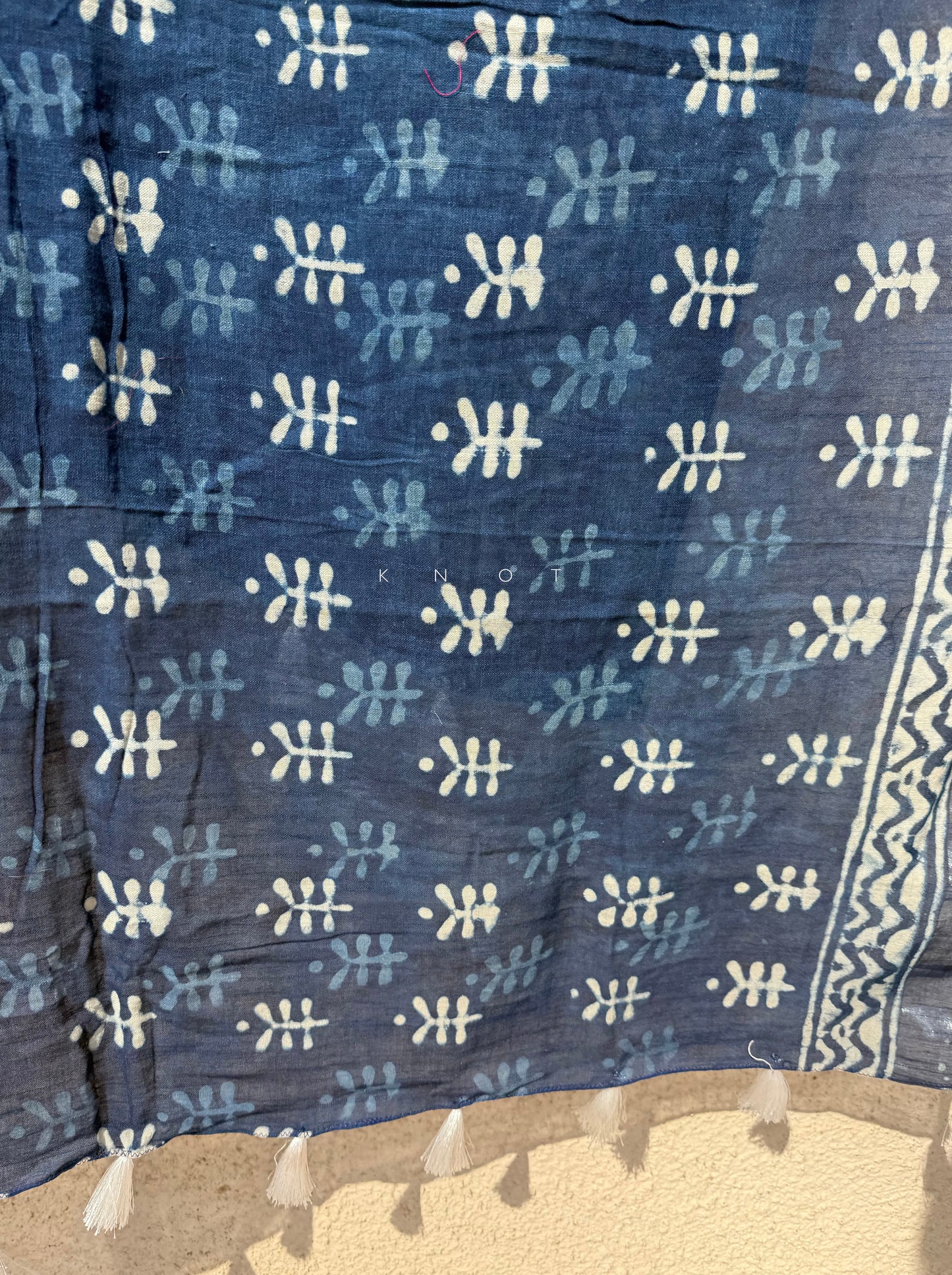Indigo Linen Dupatta