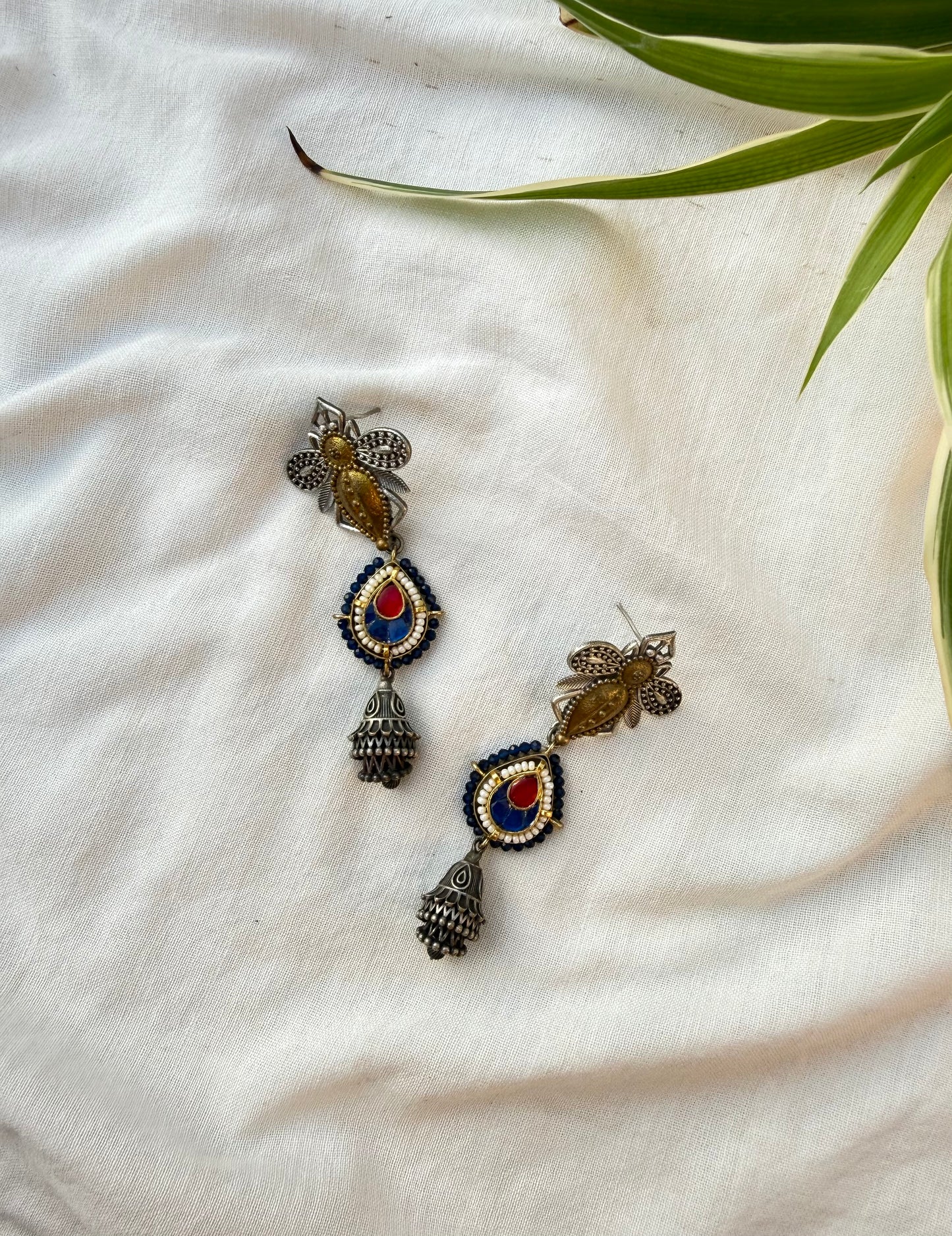 Blue Bee Earrings