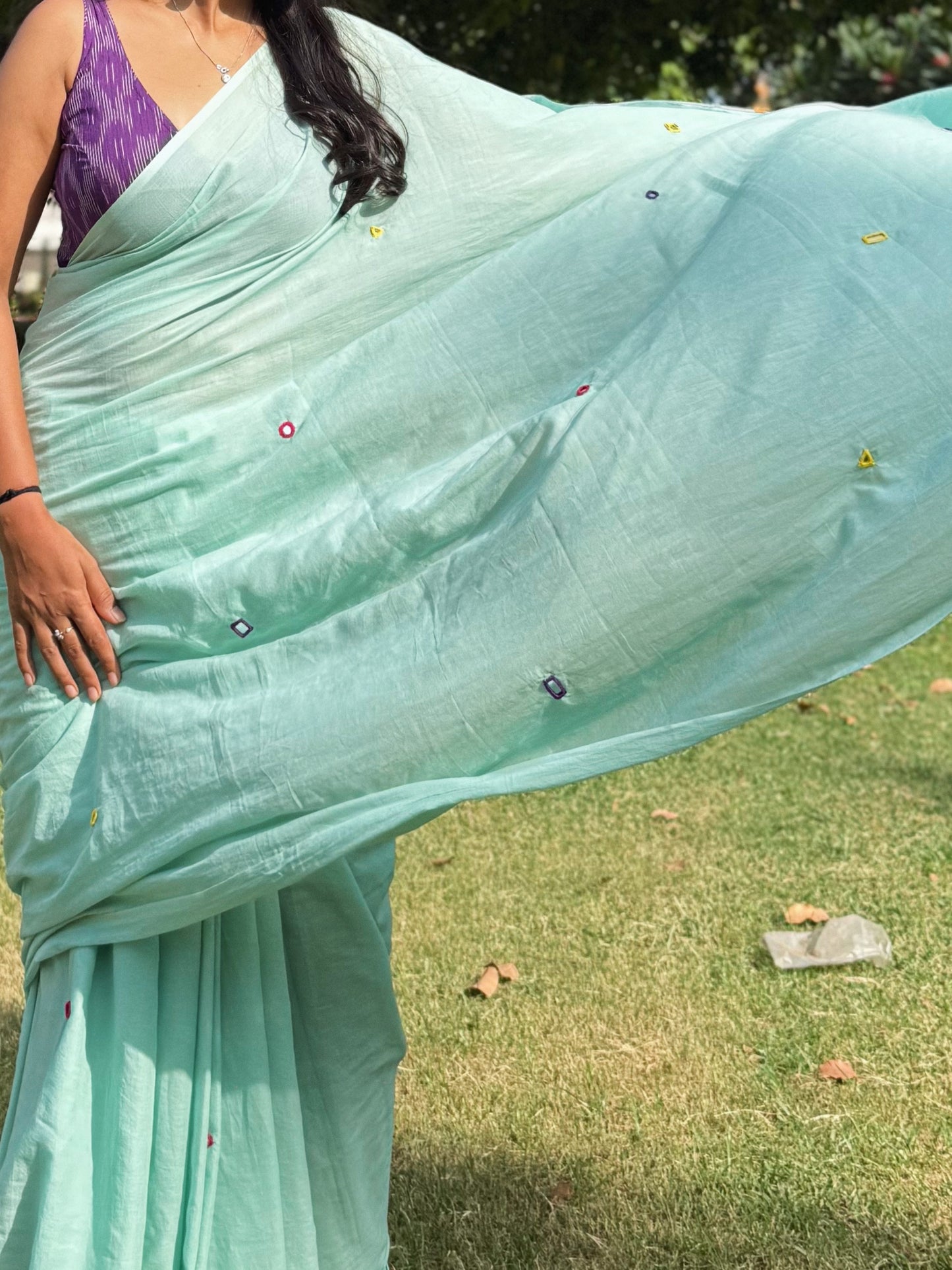 Mint Magic Saree