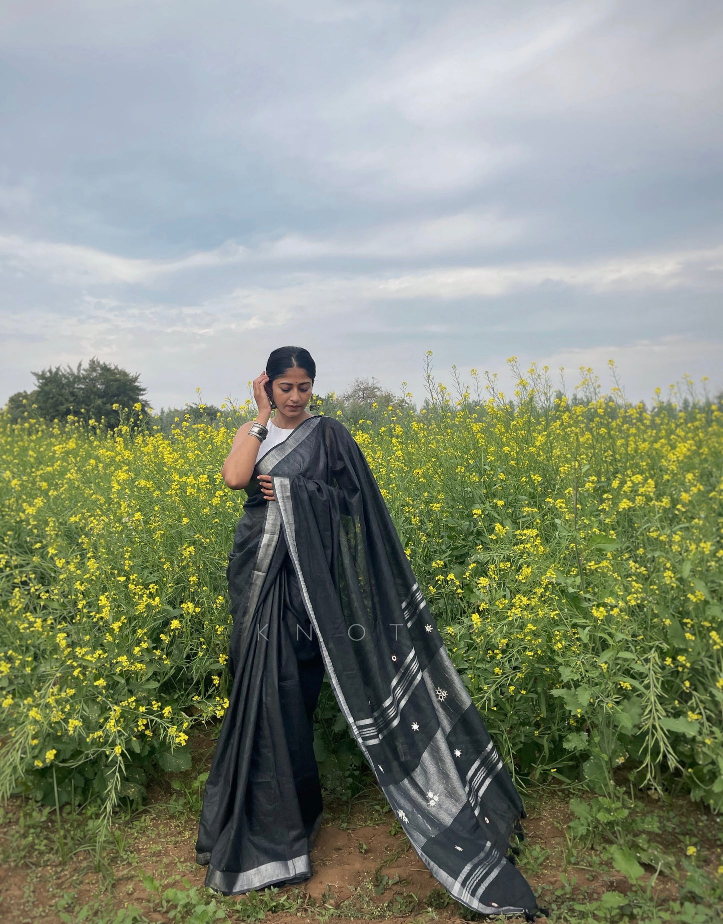 Black Slate Saree