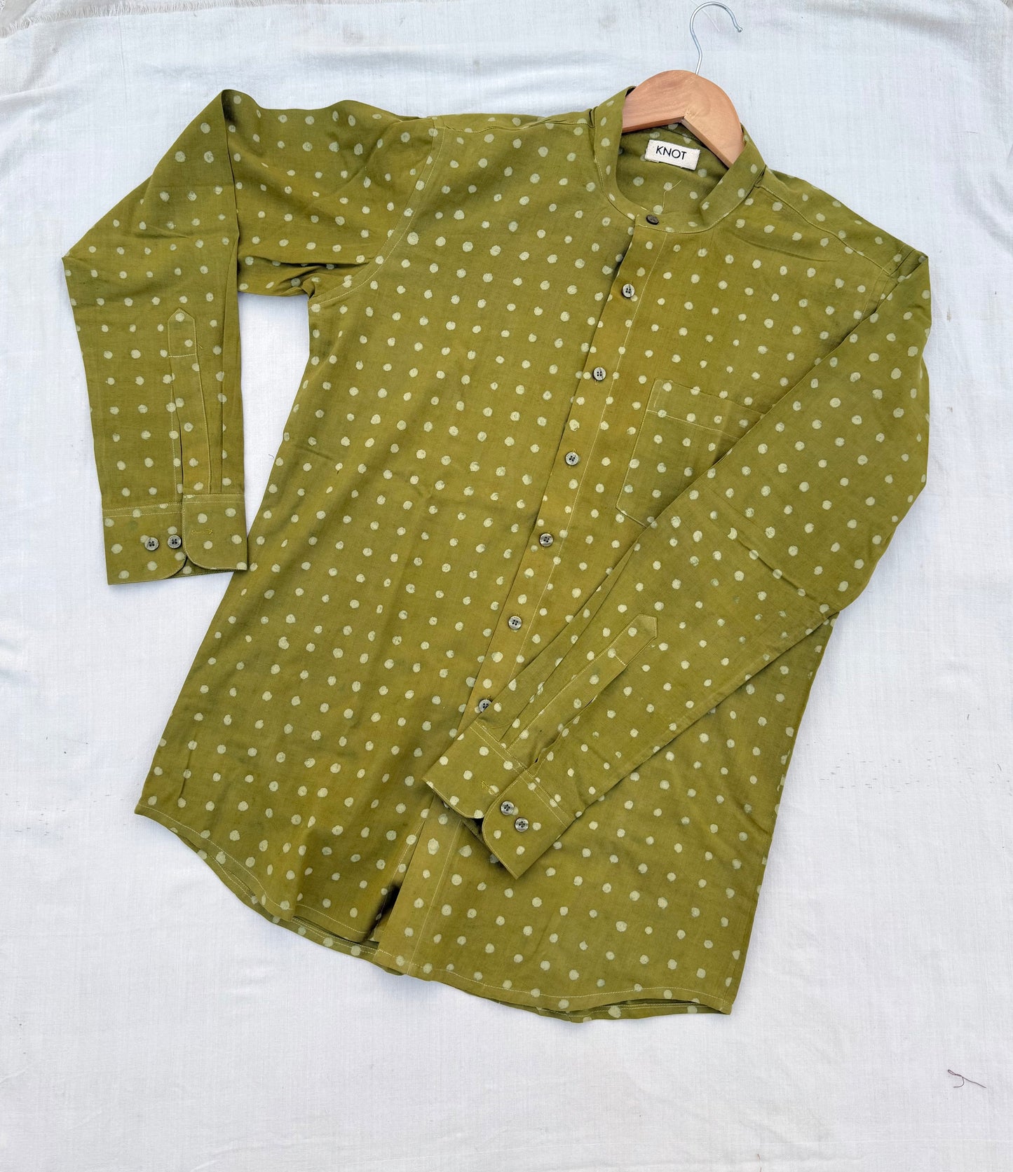 Olive Polka Shirt