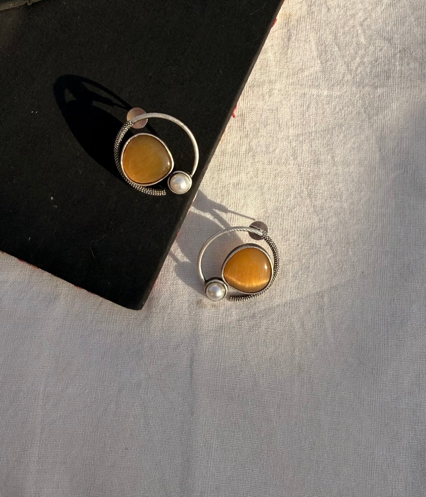 Amber Swirl Earrings