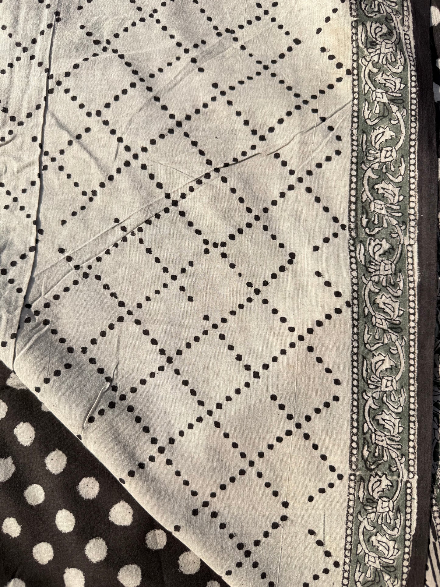 Grey Polka Saree