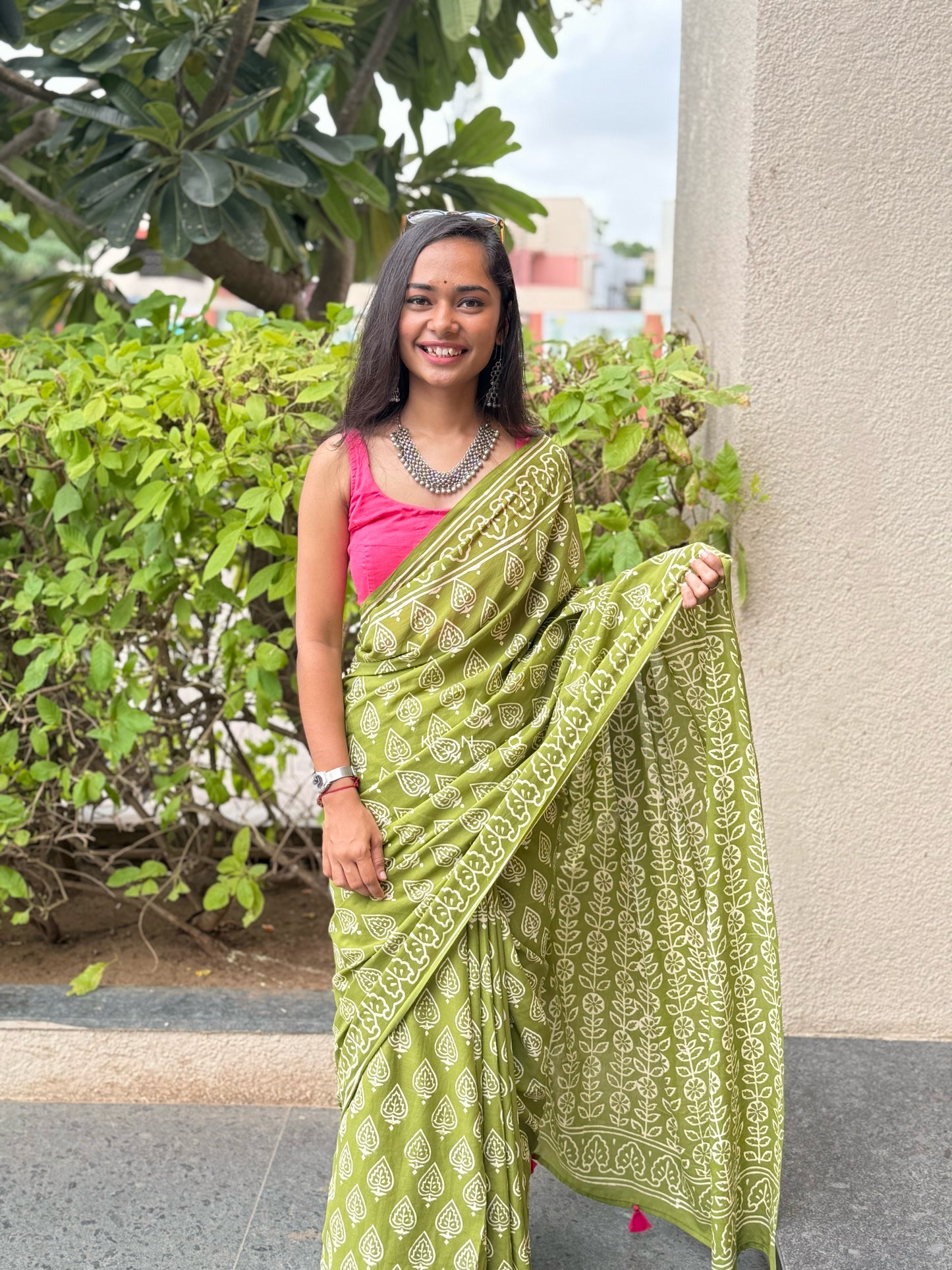 Green Tulip Saree