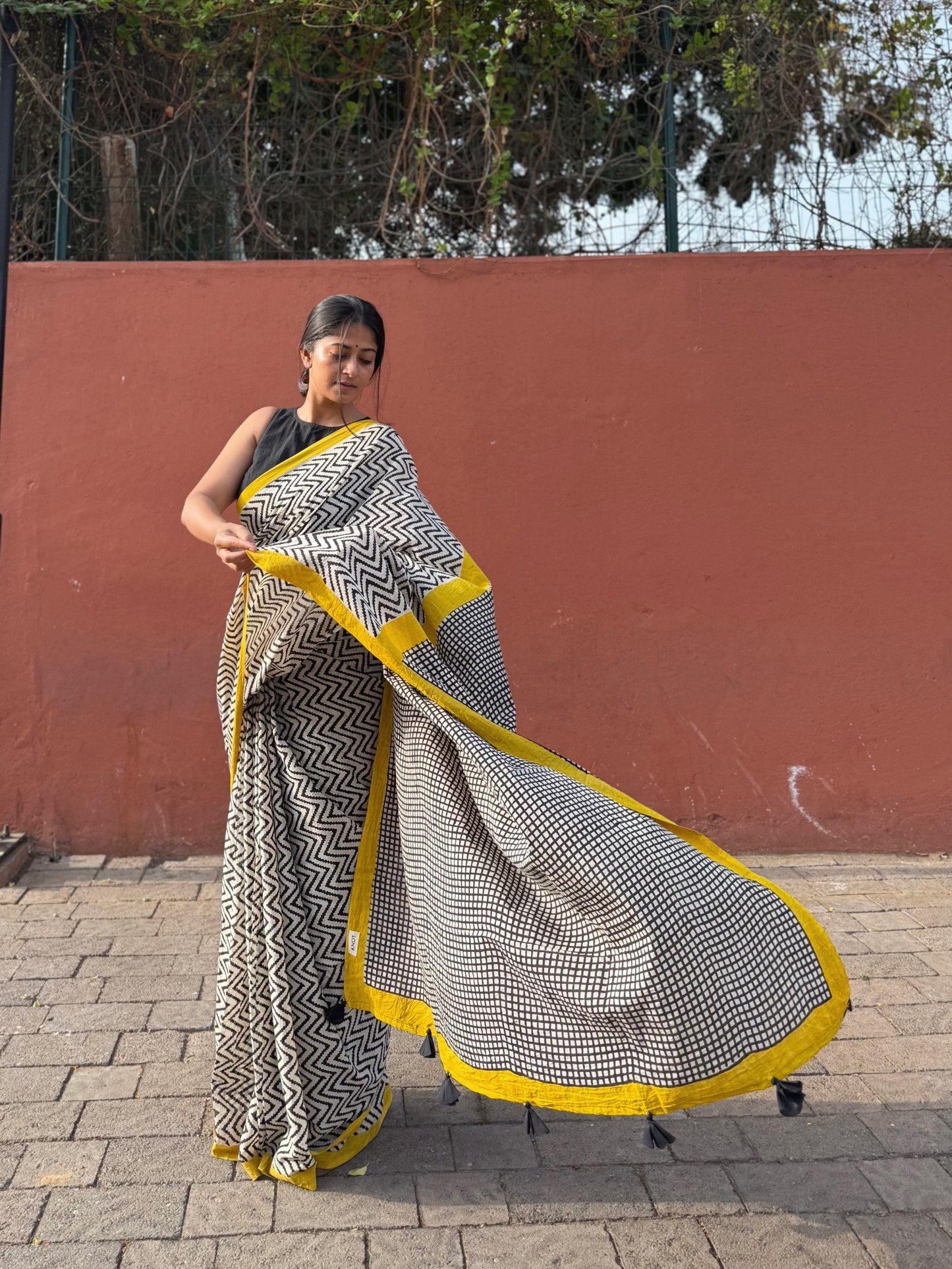 Black Graph Saree