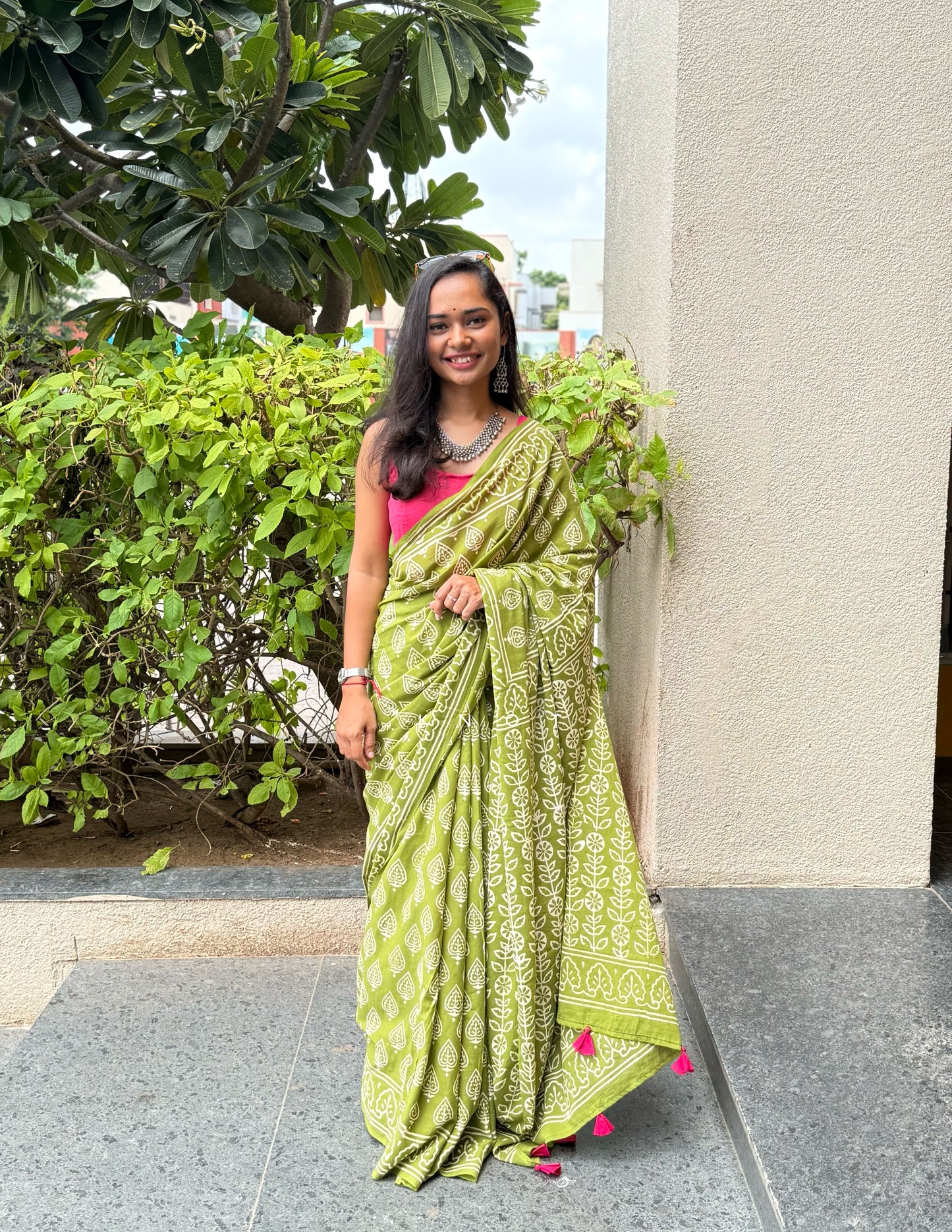 Green Tulip Saree