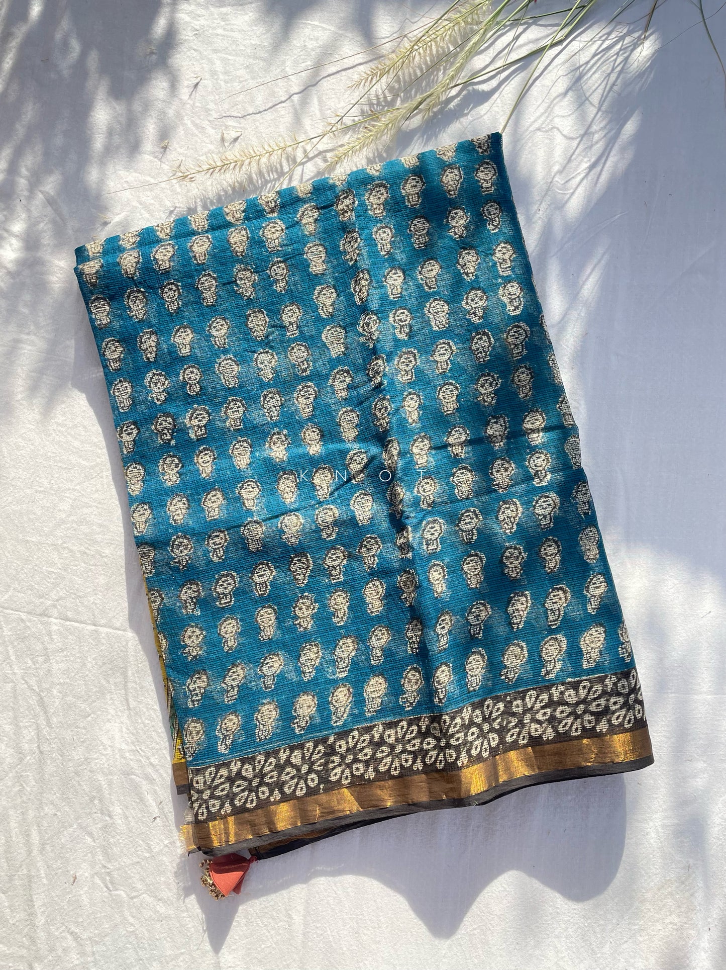 Teal Field Saree