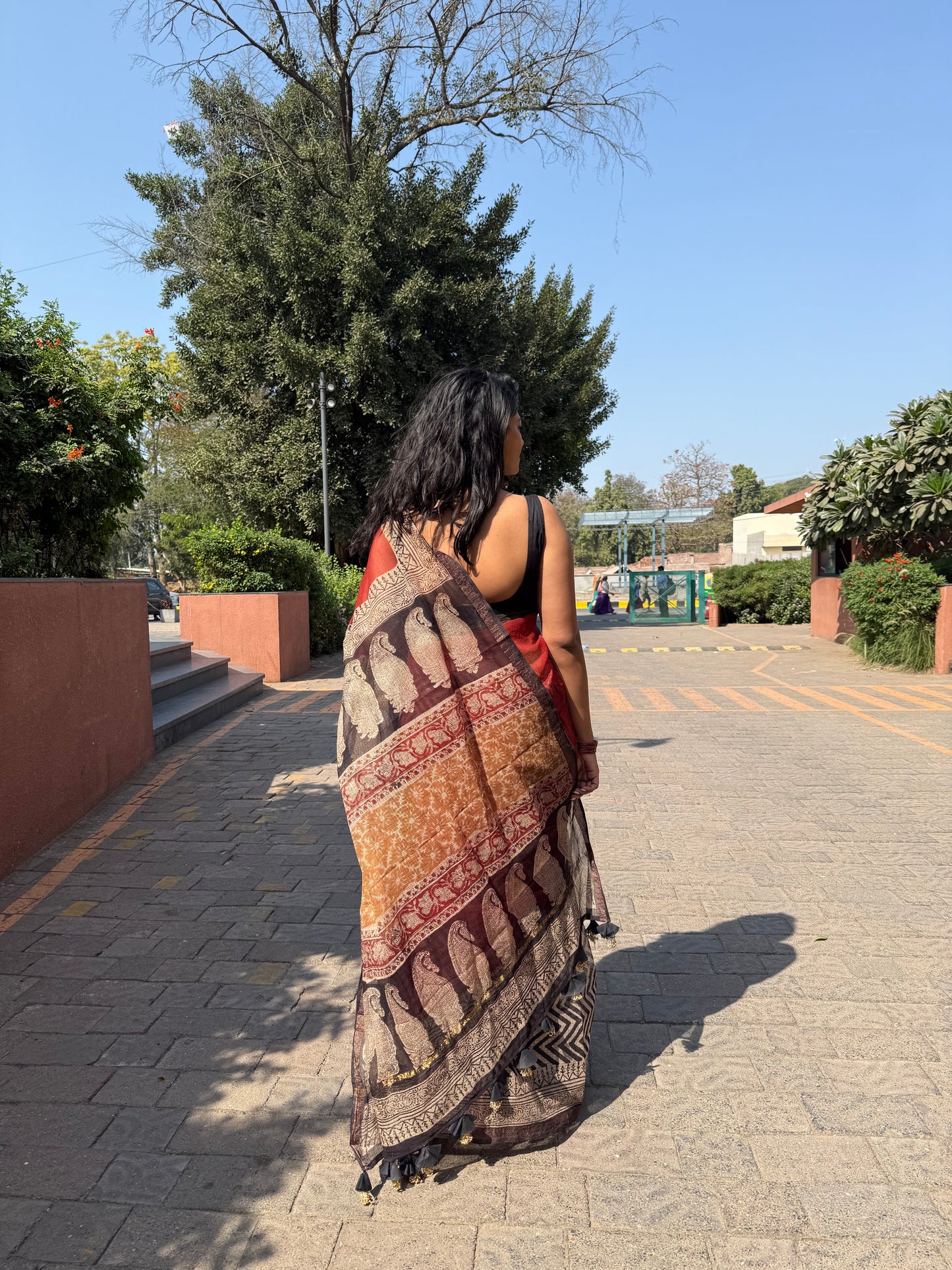 Wine Beauty Saree