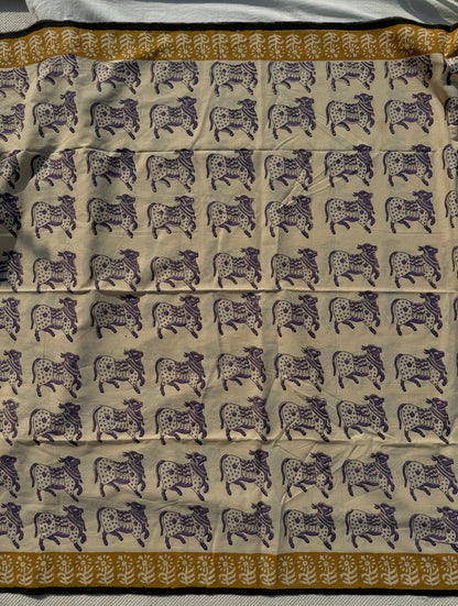 Pastel Nandi Saree