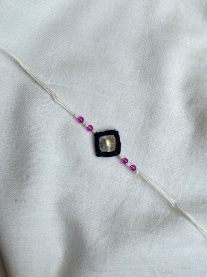 Navy Mirror Rakhi