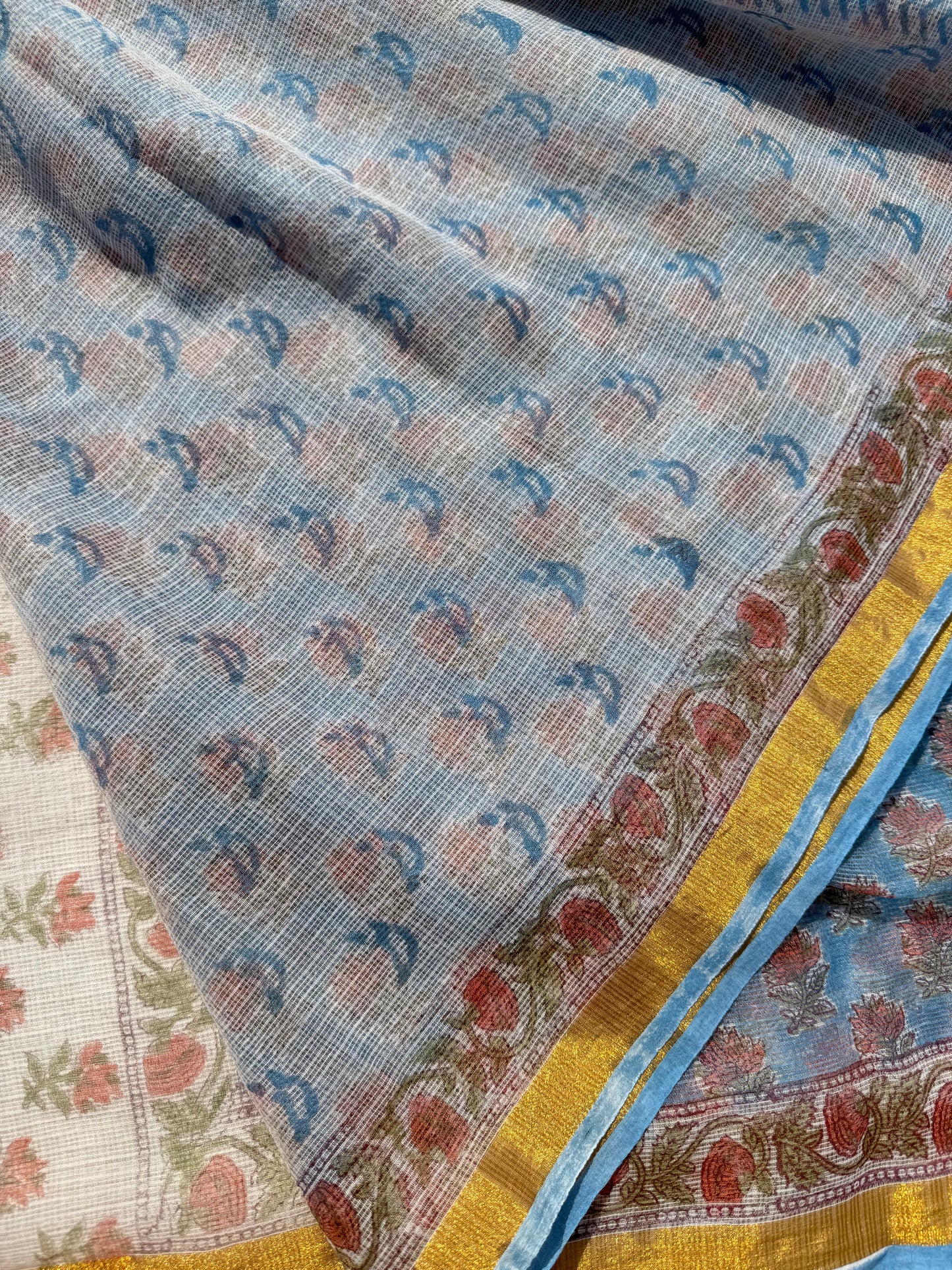 Blue Pea Saree