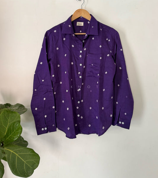 Purple Bandhani Shirt