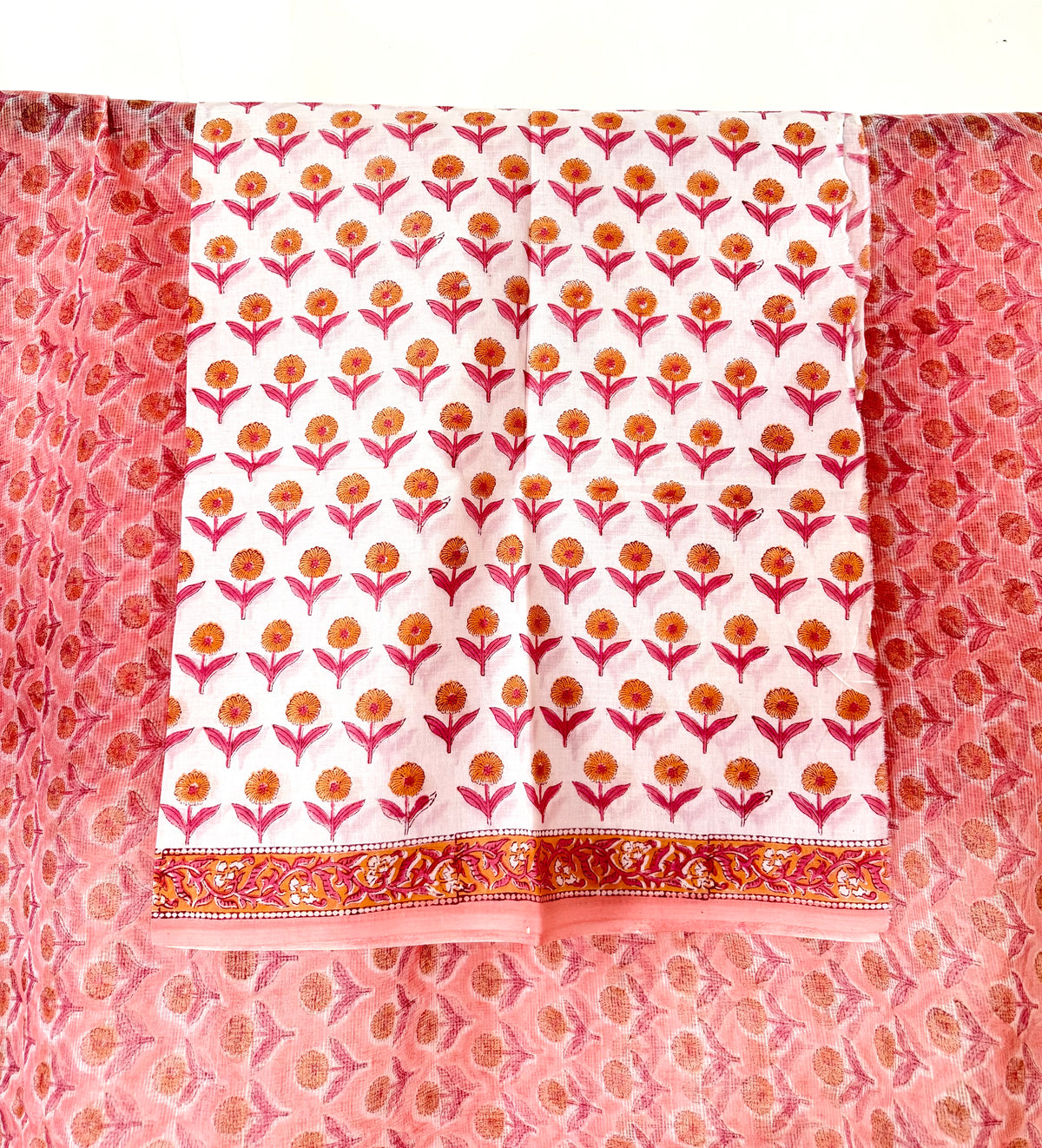 Peachy Fields Saree