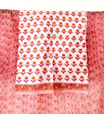 Peachy Fields Saree