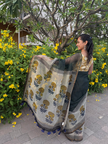 Forest Border Saree