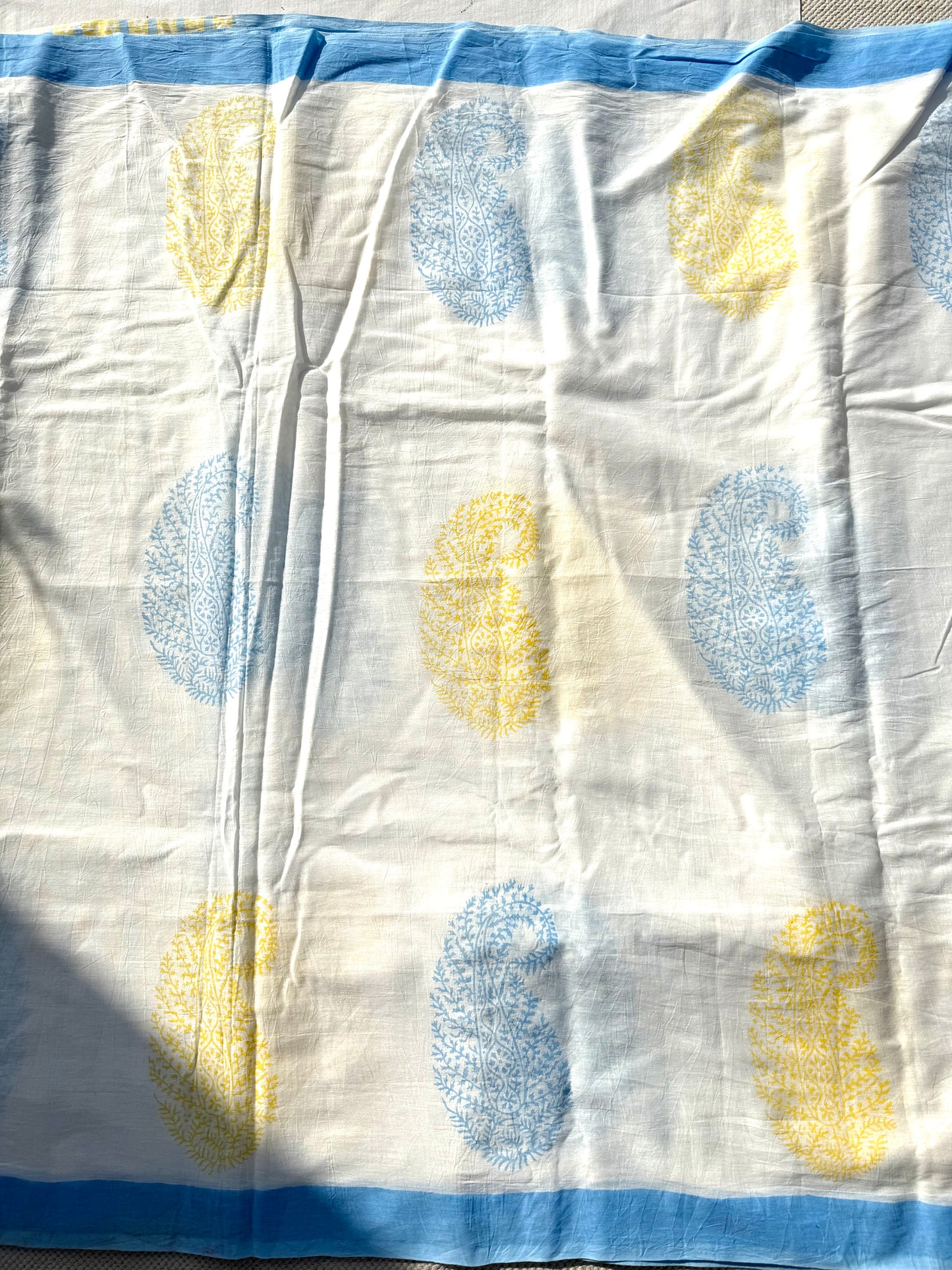 Ivory Paisley Saree