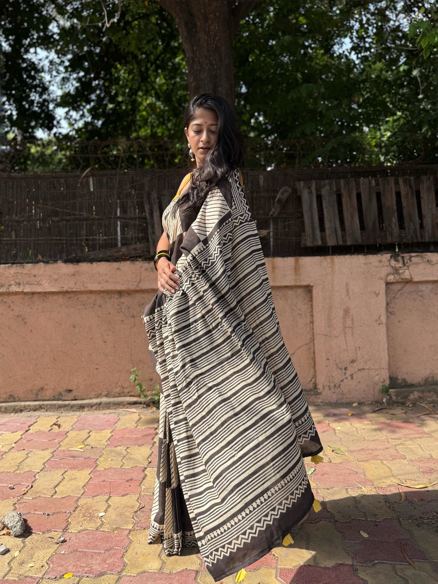 Black Graph Saree