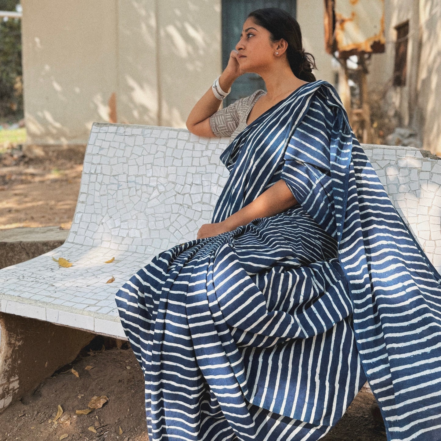 Dual Stripe Saree