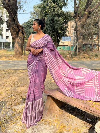Striped Box Saree