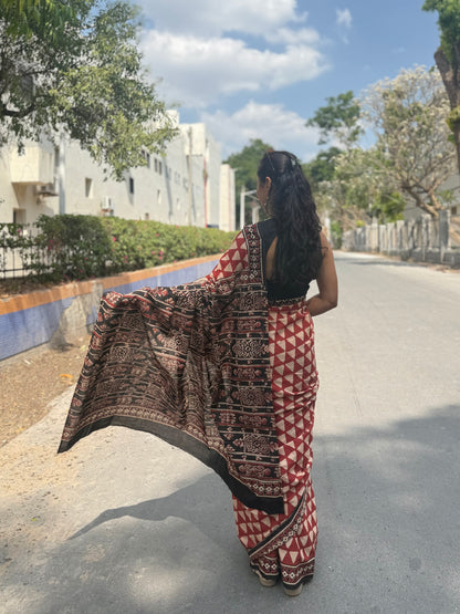 Rustic Brick Saree